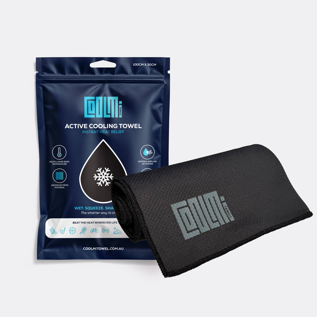 Active Cooling Towel - Midnight