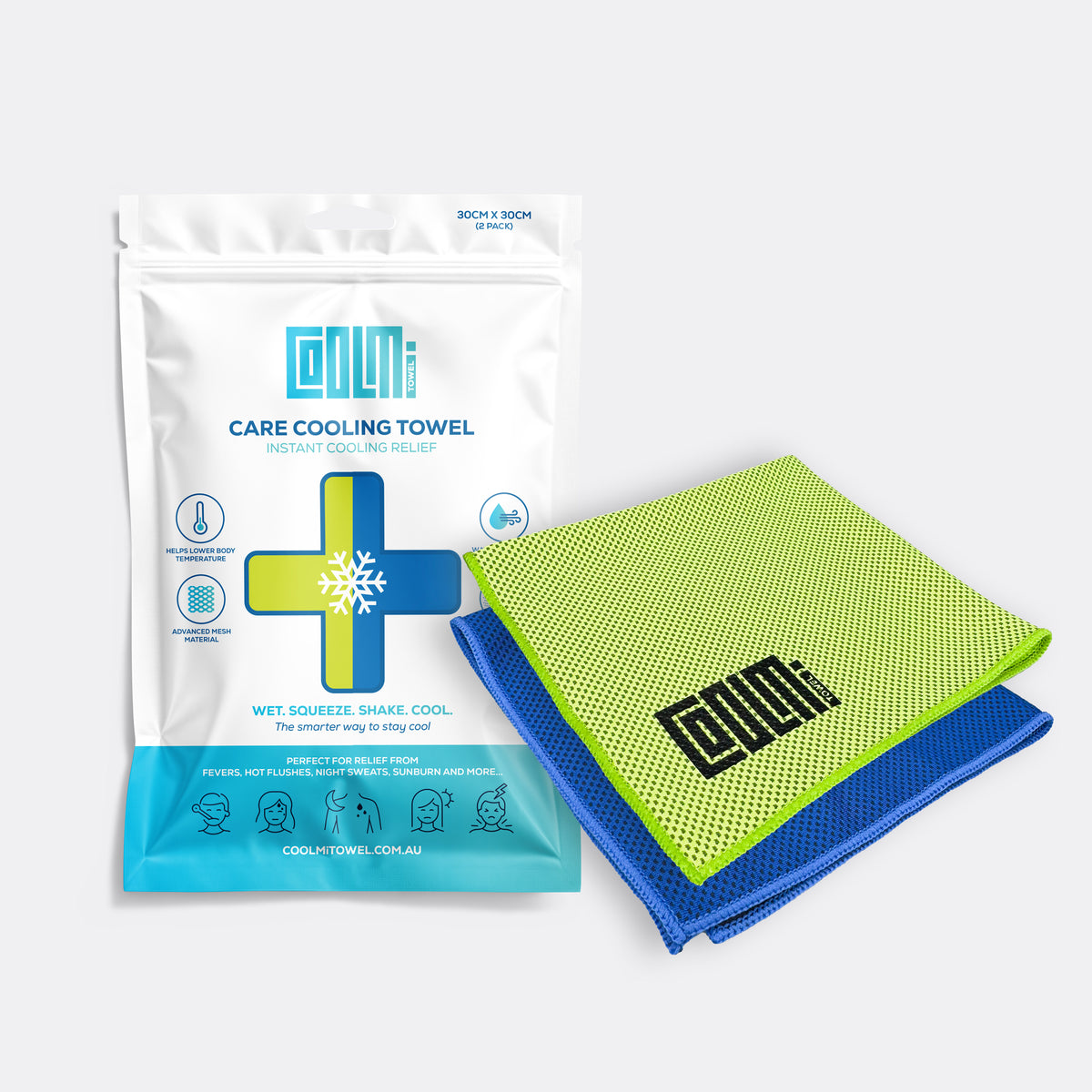 Care Cooling Towel - Neon & Royal